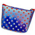 3D Lenticular Purse with Key Ring - Stock - Blue with Stars